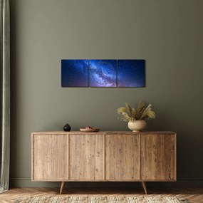 Tablou -Frumusețea stelelor de noapte (cu ceas) (90x30 cm)