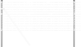 vidaXL Stâlp de gard. 12 pcs Argintiu 70 cm Oțel vopsit în pulbere