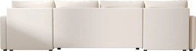 OFERTA Canapea extensibila in forma de U VENORIA 285x146 cm, crem + 2 perne GRATUIT II. calitate
