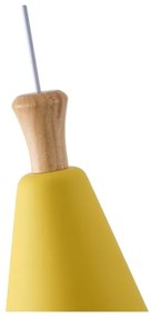 Lustră pe cablu 1xE27/15W/230V galben pr. 20 cm