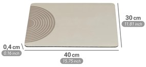 Scurgător de vase bej din cauciuc 40x30 cm Dima – Wenko