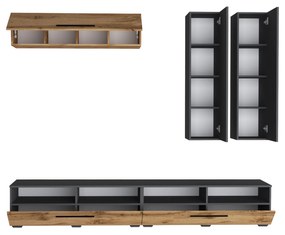 Living haaus Haga V10, Antracit/Stejar Wotan, L 240 cm