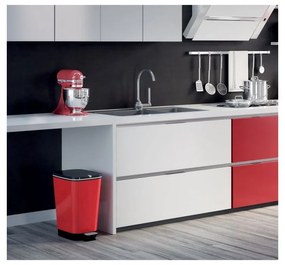 Coș de gunoi roșu cu pedală din plastic 45 l Chic Bin – KIS