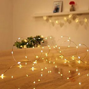 Lanț luminos de Crăciun - 10 LED-uri MINI, alb cald