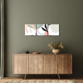 Tablou - Flori într-o vază N⁰3 (cu ceas) (90x30 cm)