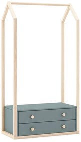 Șifonier de copii verde prăfuit deschis 80x170x40 cm Esteban – Marckeric