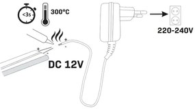 Benzi LED NEON 5 m LED/27W/12V IP65 portocaliu