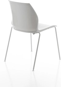 Scaun lemn masiv Kalea cadru fix cu 4 picioare din otel, 52 × 80 × 46 cm
