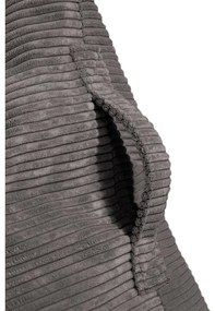 Fotoliu bean bag crem cu tapițerie din catifea reiată Razz – SLOWDOWN