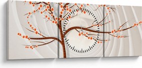 Tablou - Copac în infinit (cu ceas) (90x30 cm)