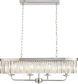 Endon 109058 - Lustră suspendată pe lanț, 4 x E14, 6 W, 230 V, crom lucios