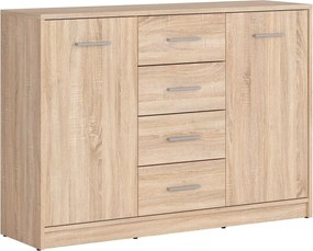 Comoda NEPO PLUS, stejar sonoma, PAL laminat, 119x34x84 cm