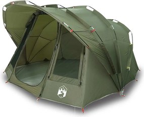 vidaXL Cort de pescuit 5 persoane, verde măsliniu, impermeabil