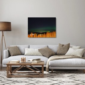 Tablou pe sticlă cu aurora borealis (70x50 cm)