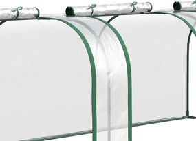 Outsunny Seră Tip Tunel pentru Plante și Flori, cu Ușă și Fermoar, 295x100x80 cm, Transparent | Aosom Romania