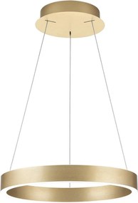 Lustra LED circulara iluminat sus si jos KOLK auriu periat 40cm