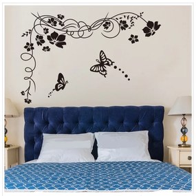 Sticker perete Black Flower Decor 2