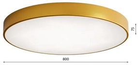 Plafonieră LED CLEO 96W 230V 4000K, Ø 80 cm, auriu