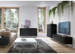 Comodă Lamellito L2  (negru + auriu). 1098829