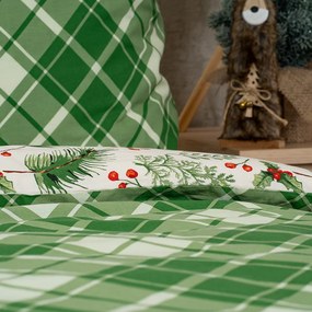 Lenjerie de pat din bumbac 4Home Scotch verde ,140 x 220 cm, 70 x 90 cm, 140 x 220 cm, 70 x 90 cm