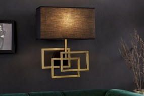Aplica de perete moderna Leonor negru/ auriu