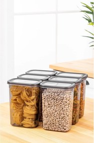 Set cutii de depozitare (6 piese), Hermia, Culoare: Antracit