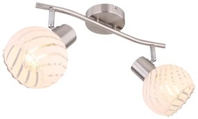 Aplica de perete / tavan cu 2 spoturi design modern WILLY nichel