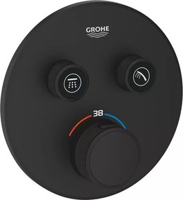 Baterie dus Grohe Grohtherm SmartControl negru mat Phantom Black fara corp ingropat