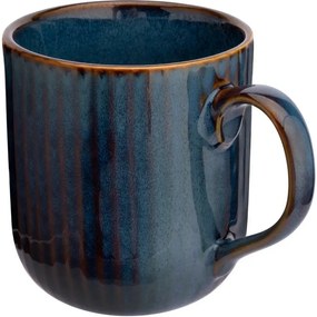 Altom Cană din porțelan Reactive Stripes albastru, 400 ml