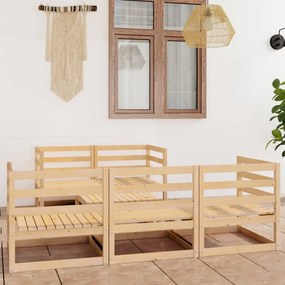 3075329 vidaXL Set mobilier de grădină, 6 piese, lemn masiv de pin