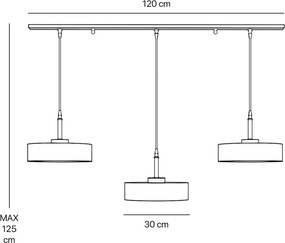 Lustra cu 3 pendule din alama Elegant Design