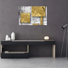 Tablou - Pătrate de aur N⁰3 (90x60 cm)