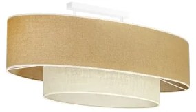 Lustră aplicată Duolla DOUBLE OVAL YUTE 2xE27/15W/230V maro/crem