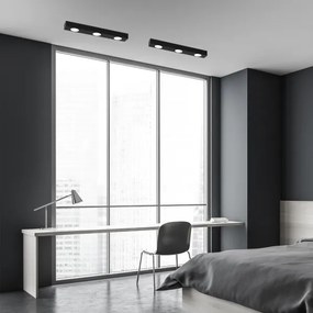 Plafonieră ALEXANDER 3xGX53/12W/230V neagră