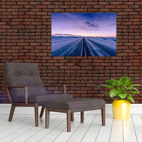 Tablou - autostrada iarna (90x60 cm)