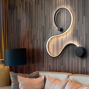 Aplica de perete LED design modern decorativ Grafos negru SV-227117