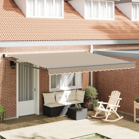 Marchiză manuală retractabilă vidaXL Bej 400x300 cm