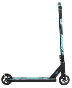 Trotineta Freestyle NOVOKIDS™ Shock Stunter, maxim 100 kg, Frana picior, Cadru si roti aluminiu, Diametru roata 110 mm, Turquoise