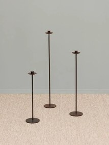 Set 3 suporturi de lumanari, din metal, H76 cm, Minas