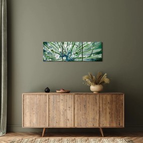 Tablou - Imagine macro a unei flori (cu ceas) (90x30 cm)