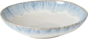 Farfurie pentru paste din gresie ceramică Costa Nova Brisa, ⌀ 23 cm, alb-albastru
