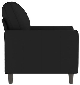 Canapea de o persoana, negru, 60 cm, catifea Negru, 78 x 77 x 80 cm