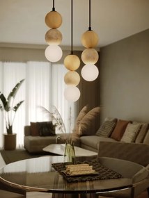 MAXLIGHT P0664 - Lampă suspendată pe cablu ALICE 1xG9/7W/230V Ø 10 cm negru/bej
