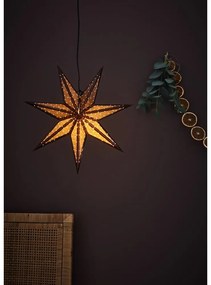 Decorațiune luminoasă maro ø 45 cm cu model de Crăciun Glitter – Markslöjd