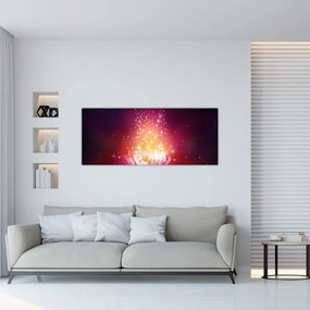 Tablou cu floare de lotus (120x50 cm)