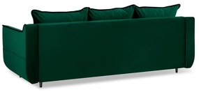 Canapea extensibilă din catifea Kooko Home Basso, verde