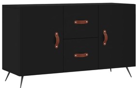 828141 vidaXL Dulap, negru, 100x36x60 cm, lemn compozit