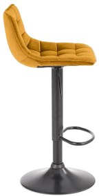 Scaun de bar H95 velvet mustariu