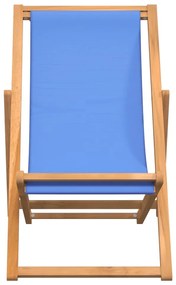 Scaun de exterior, albastru, 56 x 105 x 96 cm, lemn de tec 1, Albastru, 56 x 105 x 96 cm