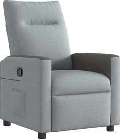 vidaXL Fotoliu rabatabil, gri deschis, material textil